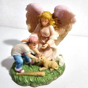 Seraphim Classics Angels to Watch Over Me #798097 1997 Angel Baseball Boy Dog